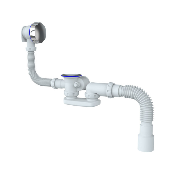 Обвязка для ванны и глубокого поддона полуавтомат с переливом и гибким отводом 40x40/50 Unicorn (S102) Обвязка для ванны и глубокого поддона полуавтомат с переливом и гибким отводом 40x40/50 Unicorn (S102)