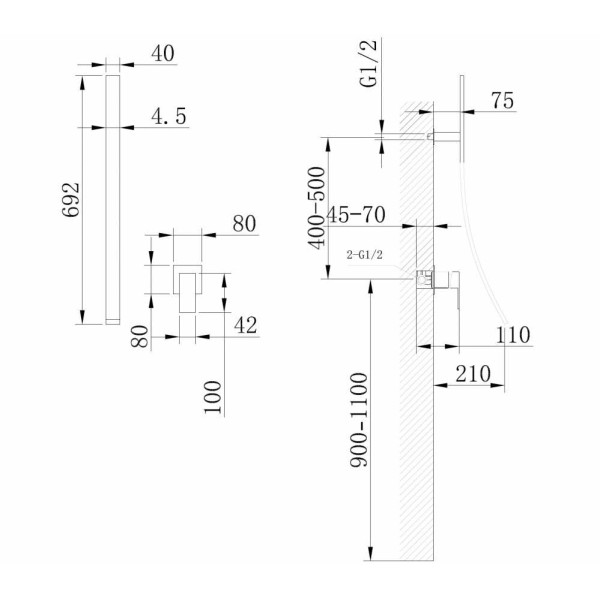 Смеситель для раковины Abber Daheim хром (AF8209)
