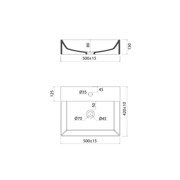 Раковина накладная Bild 50x42 белый глянцевый Iddis (BILWS50i27)