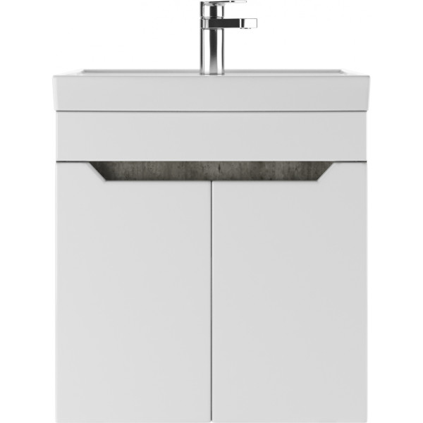 Тумба под умывальник Енисей 50 Мечта без ящика подвесная Бетон Айсберг Домино (DM2334T)