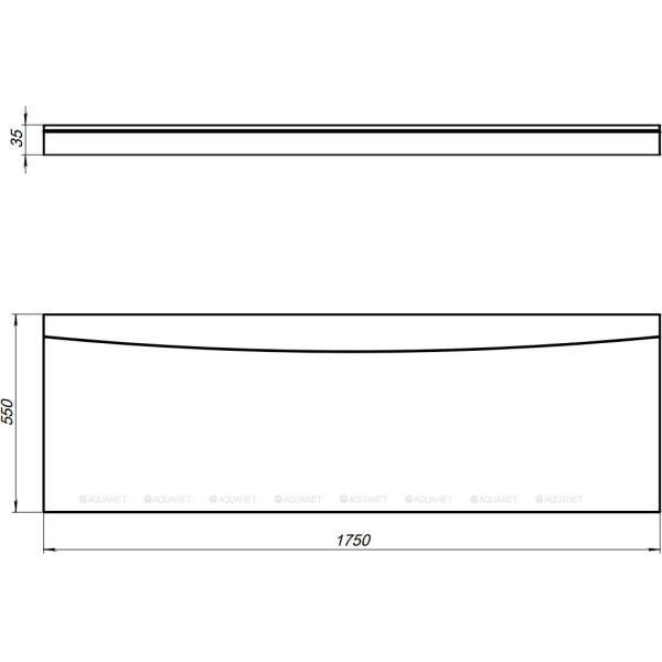 Экран фронтальный для ванн Aquanet Nino 175 белый (362738)