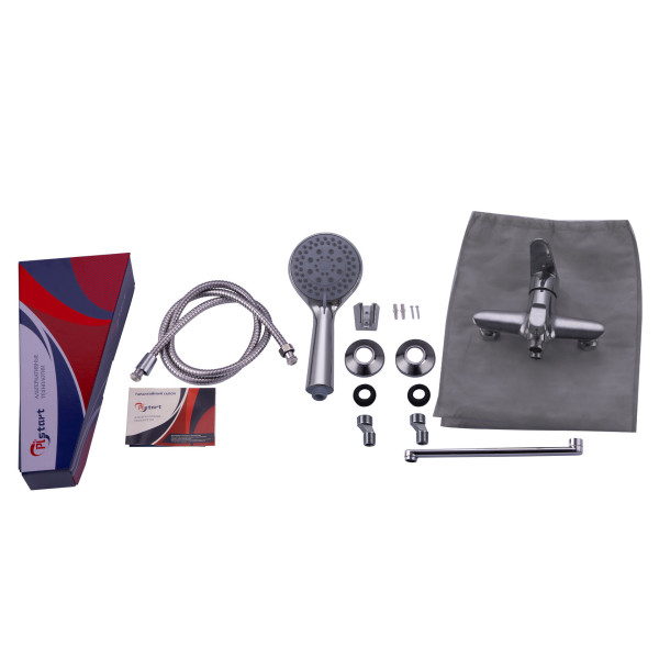 Смеситель для ванны и душа Plstart с душевым комплектом хром (PD22053)