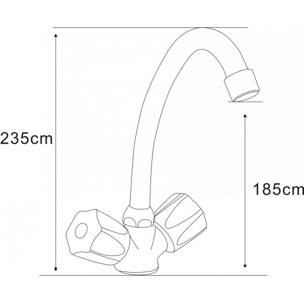 Смеситель для кухни Osgard Glan хром (72076)