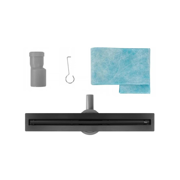 Лоток душевой Rea Neox slim pro 500 Black черный матовый (REA-G2744)