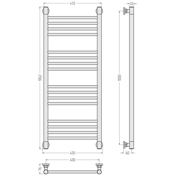 Полотенцесушитель водяной Сунержа Богема + 1000x400 матовый черный (31-0220-1040) Полотенцесушитель водяной Сунержа Богема + 1000x400 матовый черный (31-0220-1040)