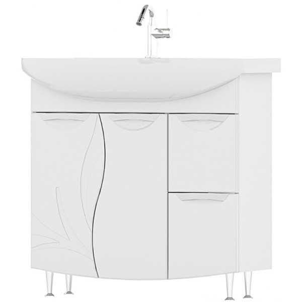 Тумба напольная Volna Adel 776x800 белая (tnADEL80.2D.2Y-01) Тумба напольная Volna Adel 776x800 белая (tnADEL80.2D.2Y-01)