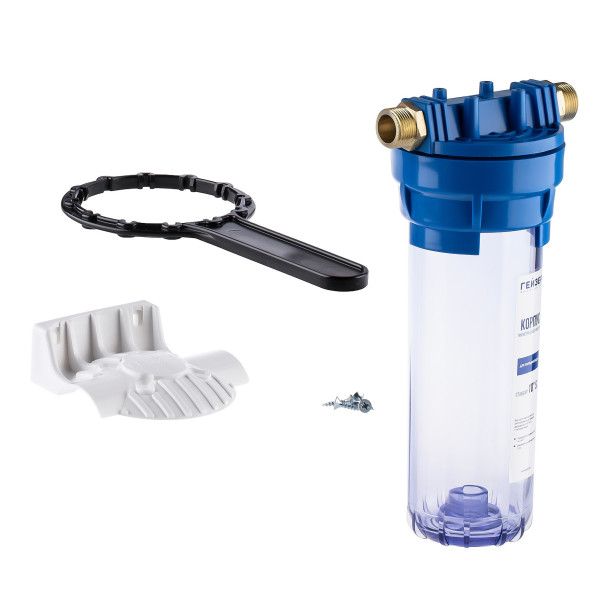 Фильтр колбовый Гейзер 3/4" 10SL (прозрачный, для холодной воды) (50534) Фильтр колбовый Гейзер 3/4" 10SL (прозрачный, для холодной воды) (50534)