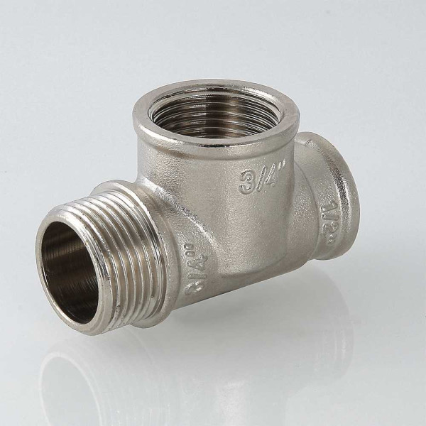 Тройник 3/4" НВВ Valtec (никель) (VTr.134.N.0005) Тройник 3/4" НВВ Valtec (никель) (VTr.134.N.0005)