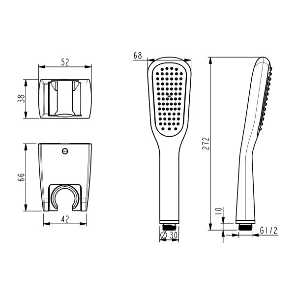 Смеситель для ванны и душа lemark Ursus черный (LM7251BL)