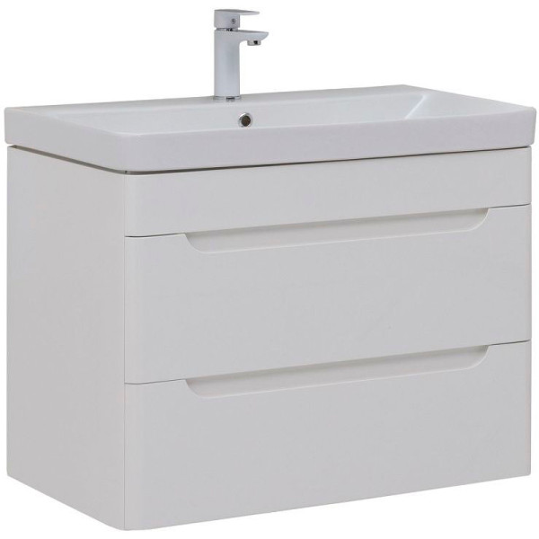 Тумба подвесная Aquanet София 80 белый глянец (2 ящика) (00274002)