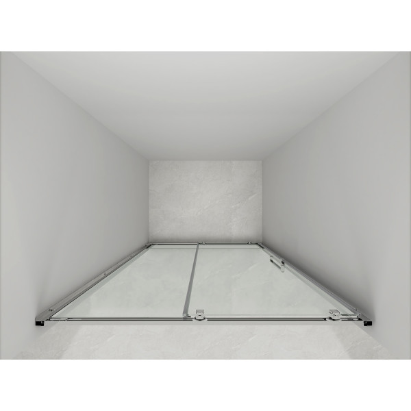 Дверь душевая Loranto 130x190 стекло прозрачное, профиль серый матовый (CS-AB03GG-130)