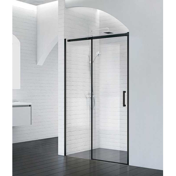Душевая дверь BelBagno Acqua 150х195 стекло прозрачное, профиль черный (ACQUA-BF-1-150-C-NERO)