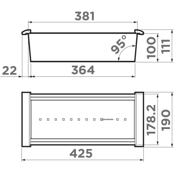 Коландер Omoikiri CO-02-GB 420х190х111 графит (4999055) Коландер Omoikiri CO-02-GB 420х190х111 графит (4999055)