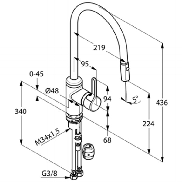 Смеситель для кухни Kludi Bingo Star (428520578) Смеситель для кухни Kludi Bingo Star (428520578)
