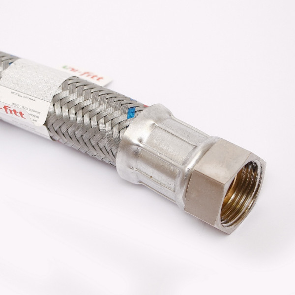 Подводка гибкая антивибрационная Uni-Fitt 800 мм 1" НВ DN 25 оплётка из нерж. стали (504S4408)