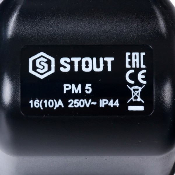 Реле давления Stout PM5G, 1-5 бар, 1/4", с накидной гайкой. SCS-0001-000005