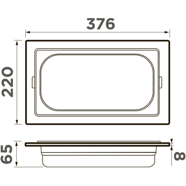 Контейнер Omoikiri DC-03-1-IN 376х220х65 сталь нержавеющая (4999081) Контейнер Omoikiri DC-03-1-IN 376х220х65 сталь нержавеющая (4999081)