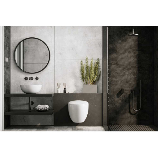 Унитаз подвесной Abber Bequem с импульсным смывом, белый (AC1107P) Унитаз подвесной Abber Bequem с импульсным смывом, белый (AC1107P)