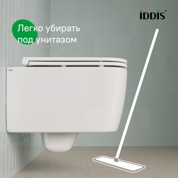 Унитаз подвесной Iddis Bridge безободковый белый (BRIRNSEi25)