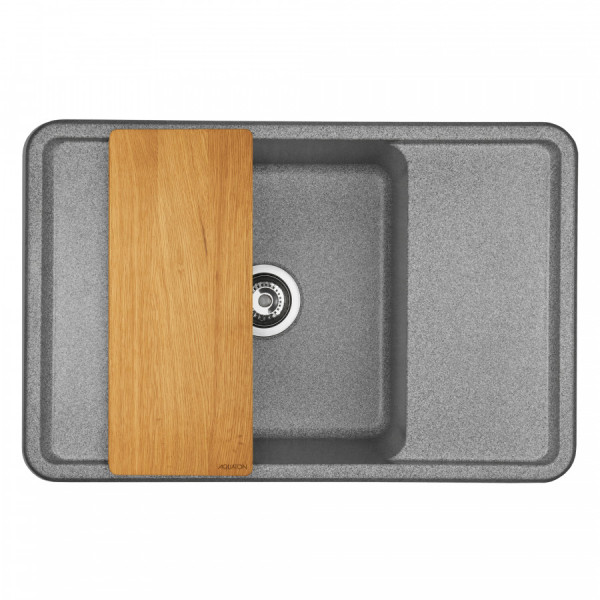 Мойка для кухни врезная Aquaton Беллис 510x780x250 серый (1.A725.0.32B.S23.0)