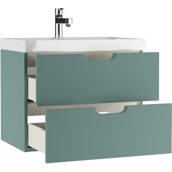 Тумба подвесная под умывальник Classica 70 Dune Олива В2 Домино (DD2505T)