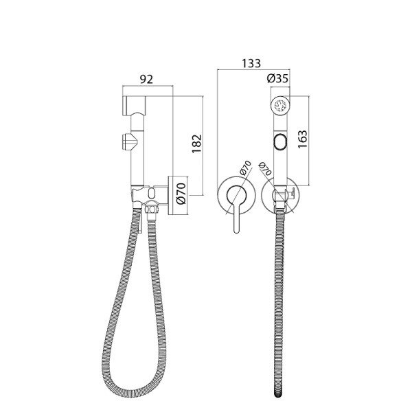 Смеситель с гигиеническим душем Iddis Axes хром (AXESBR2i08)