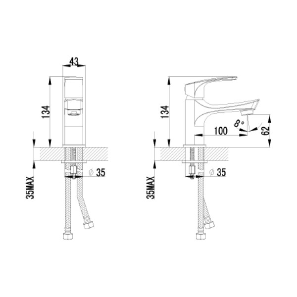 Смеситель для раковины Lemark Shape (LM1706C)