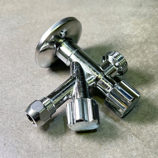Кран комбинированный 1/2"х10 мм (3/8")х3/4" НН вентильный Uni-Fitt (рукоятка пластик) 184A2531 Кран комбинированный 1/2"х10 мм (3/8")х3/4" НН вентильный Uni-Fitt (рукоятка пластик) 184A2531