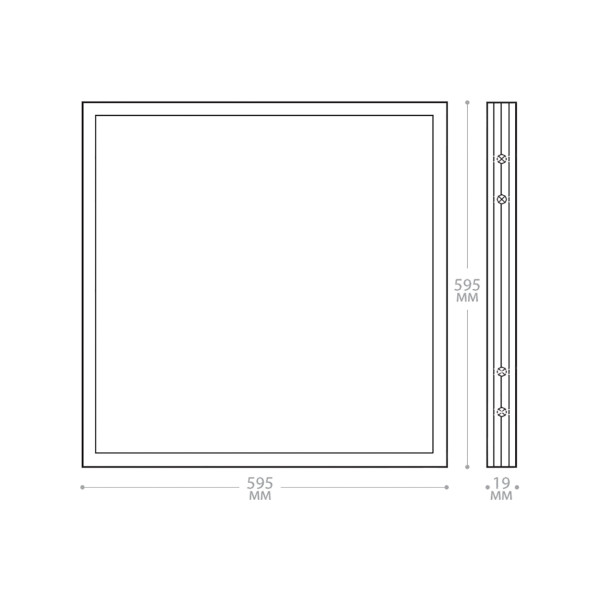 Светильник светодиодный Feron ДВО-36w 595x59 5х27 4000K 2800Лм матовый IP20 (AL2115)