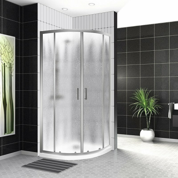 Душевой уголок BelBagno Uno-195 100x100x195 стекло Шиншилла, профиль хром (UNO-195-R-2-10-CH-CR)