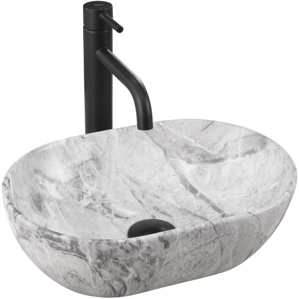Раковина накладная REA Amelia mini Stone matt 38x26x12 мрамор (REA-U9109) Раковина накладная REA Amelia mini Stone matt 38x26x12 мрамор (REA-U9109)