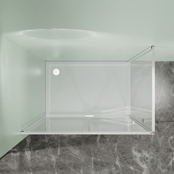 Душевой уголок Azario Male 100x100x195 стекло прозрачное, профиль черный матовый (AZ-J50-10-MB-CL)