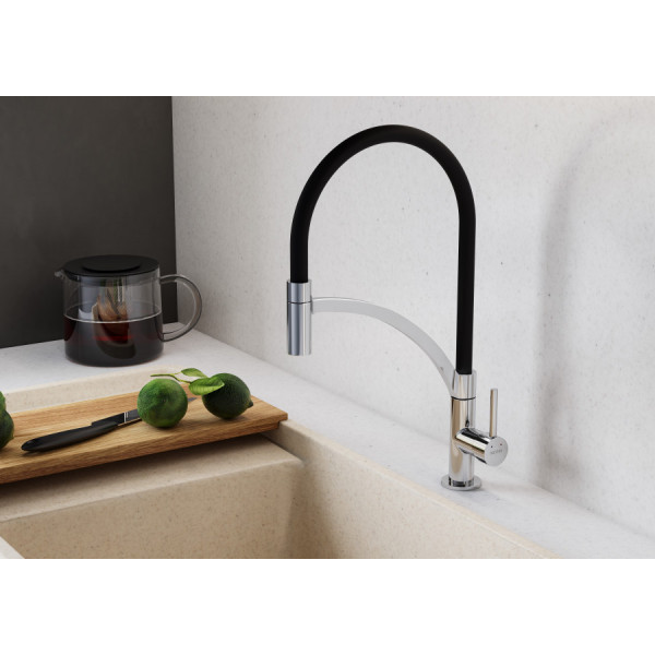 Смеситель для кухни Santek Брукс с гибким изливом хром (WH5A45013C001)