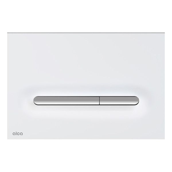 Клавиша смывная Alcaplast белая матовая/xром глянцевый (M1876-1) Клавиша смывная Alcaplast белая матовая/xром глянцевый (M1876-1)