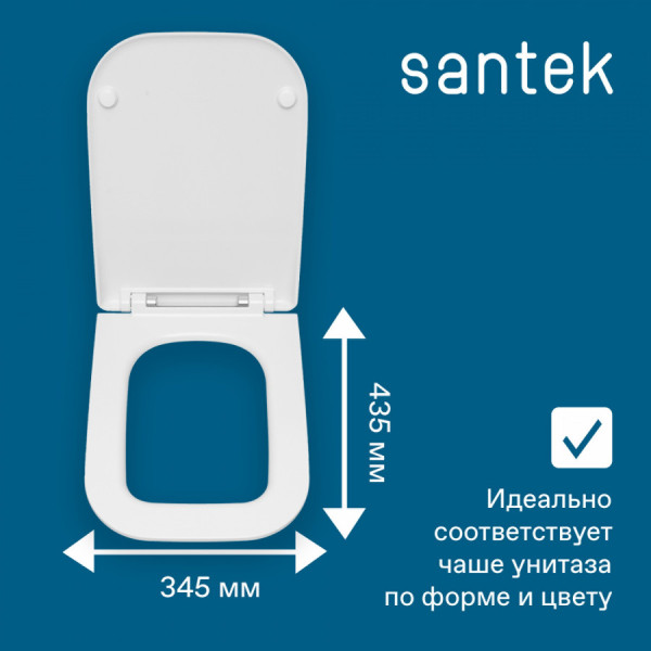 Сиденье для унитаза Santek Лайн с микролифтом белое (1WH501575)