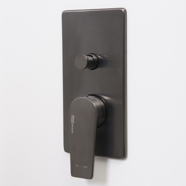 Смеситель для ванны и душа WasserKRAFT Wiese оружейная сталь (8461)