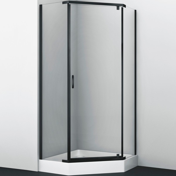 Душевой уголок WasserKRAFT Wiese 84P 90х200х90 стекло прозрачное, профиль черный (84P11) Душевой уголок WasserKRAFT Wiese 84P 90х200х90 стекло прозрачное, профиль черный (84P11)