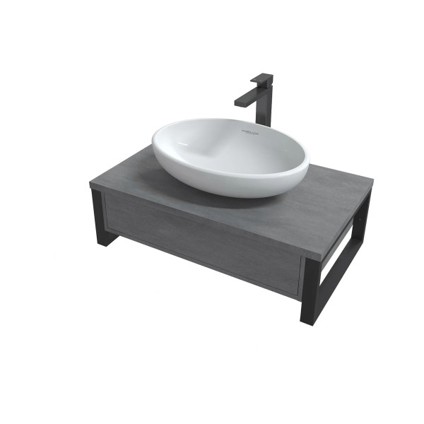 Тумба подвесная 1Marka Grundge Loft 800x480x255 бетон лофт (Ц0000031984)