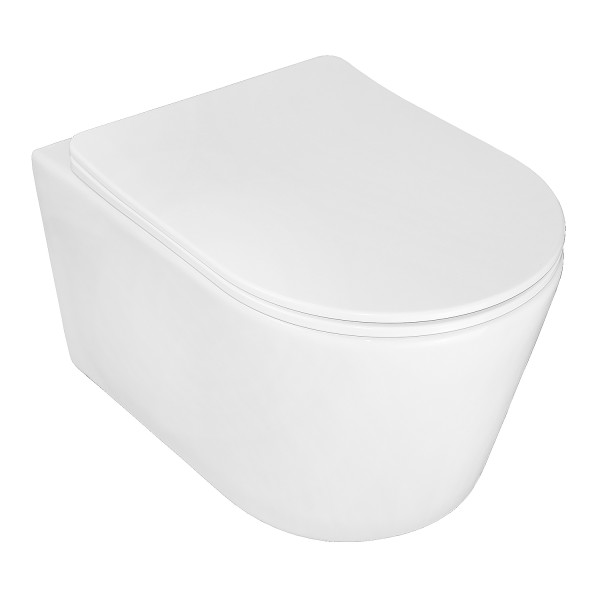 Унитаз подвесной Azario Ollin 360x535x371 с сиденьем с микролифтом белый (AZ-0513R)