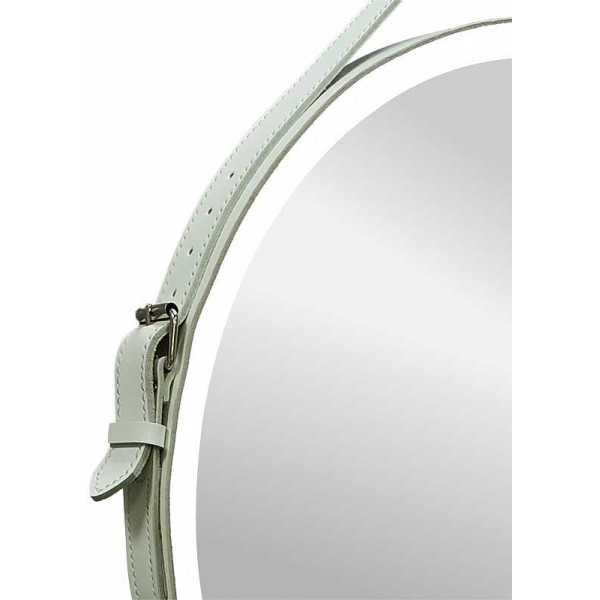 Зеркало с подсветкой Континент Millenium White Led D 650 на ремне из натуральной кожи белого цвета (ЗЛП738) Зеркало с подсветкой Континент Millenium White Led D 650 на ремне из натуральной кожи белого цвета (ЗЛП738)