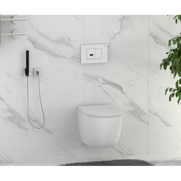 Клавиша смывная Abber с клавишей белый матовый (AC0122SMW)