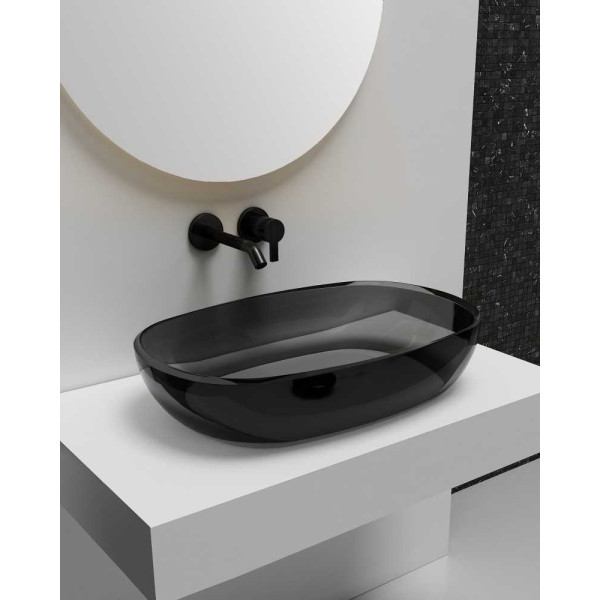 Раковина накладная ABBER Kristall 60x40 черная (AT2805Onyx) Раковина накладная ABBER Kristall 60x40 черная (AT2805Onyx)