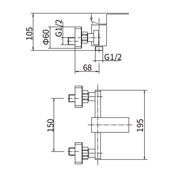 Смеситель для душа Fashun с душевым комплектом сатин (A52002-7) Смеситель для душа Fashun с душевым комплектом сатин (A52002-7)
