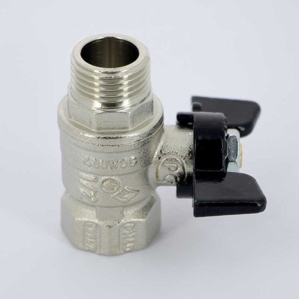 Кран Bugatti 1/2" ВН шаровый Arizona 607 (черная бабочка) (06070007)