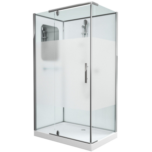 Душевая кабина Grossman 120x80 стекло матовое, профиль хром (GR-172QL) Душевая кабина Grossman 120x80 стекло матовое, профиль хром (GR-172QL)