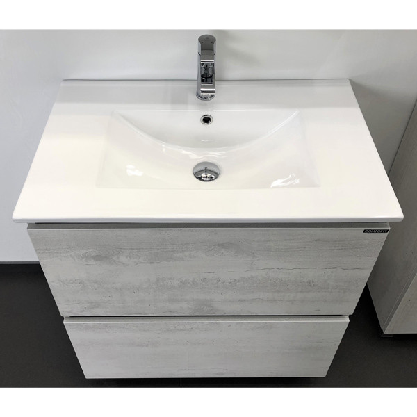 Тумба напольная Comforty Бросно 755x875x465 оружейная сталь матовый с раковиной (00-00001429) Тумба напольная Comforty Бросно 755x875x465 оружейная сталь матовый с раковиной (00-00001429)