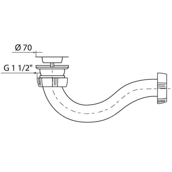 Сифон для душ.поддона проточного типа Сифон для душ.поддона проточного типа