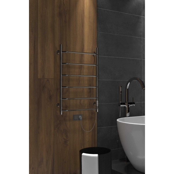 Полотенцесушитель электрический INDIGO Roof Lux 532*800 серебристый (LCRLE80-50Rt)