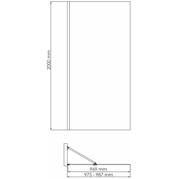 Душевые перегородки Wasser Kraft Aisch 100х200 (55W44)
