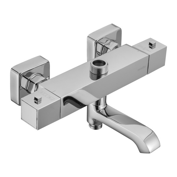 Смеситель для ванны и душа Swedbe Hermes термостат, с повортн.изливом и верхним подключением хром (9043)